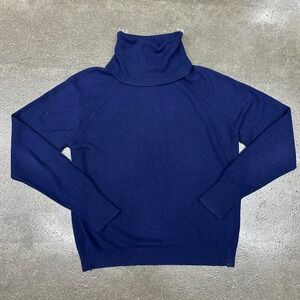 Vintage 60s Designers Studio Navy Size Small Made In Usa Turtleneck‎ Sweater